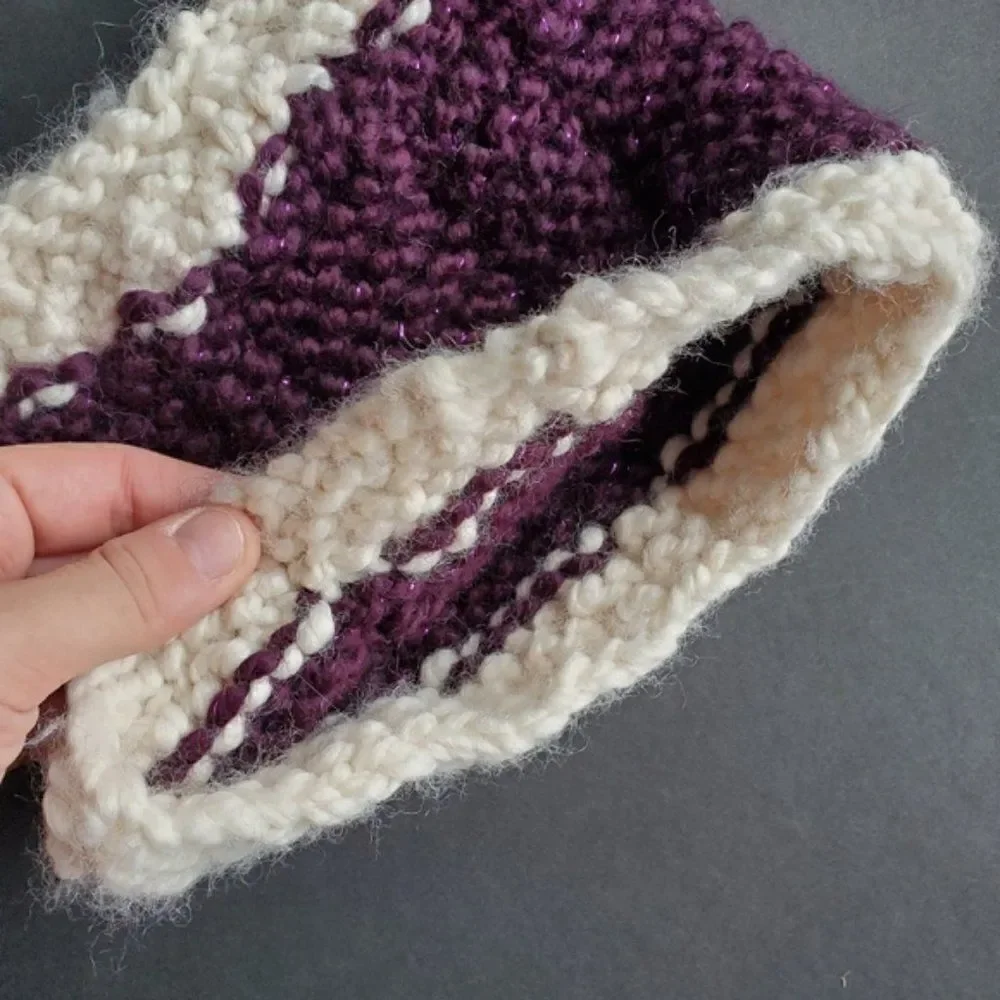 Hand made Messy Bun Knitted Hat